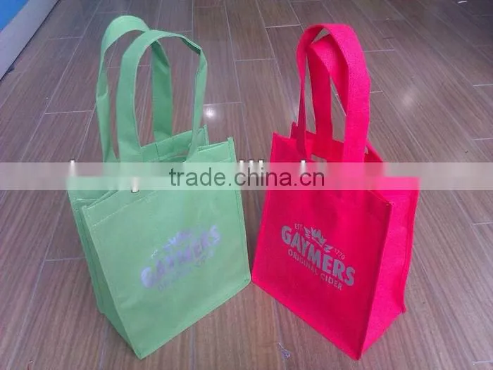 Colorfull non woven wine bottle bag