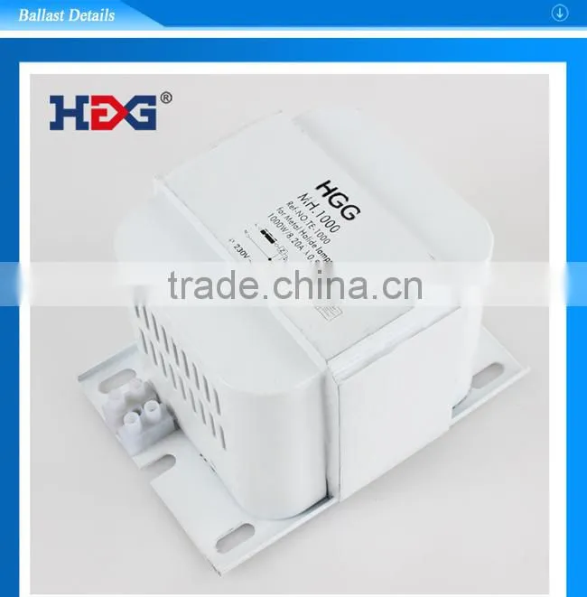 100% copper 1000w metal halide electro magnetic choke