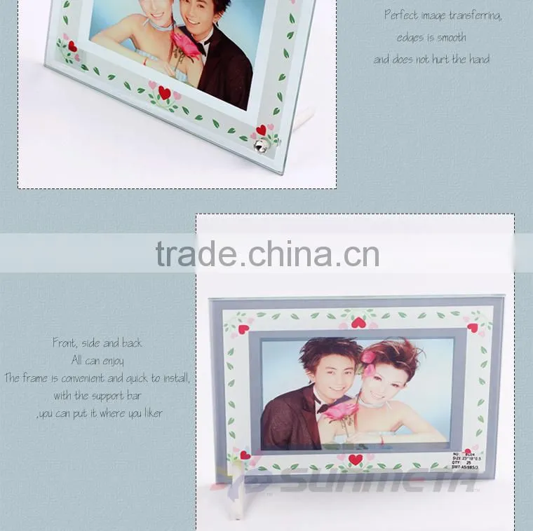 Sunmeta factory supply blank sublimation glass, heat press glass photo frame