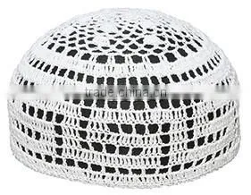 Manufacturers wholesale high quality white handmade Islam hat
