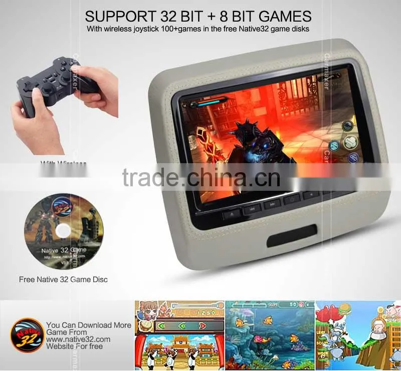 2015 new style 9inch active headrest dvd player