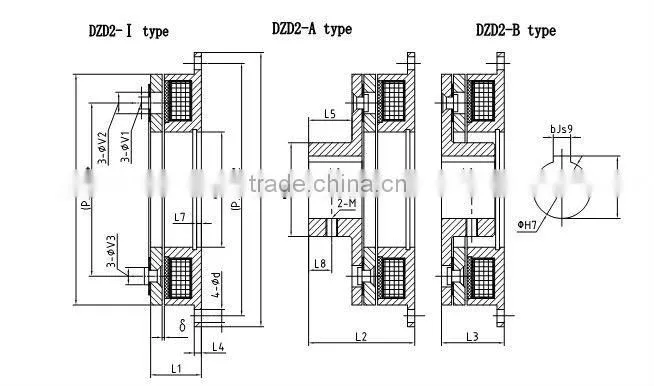 DZD2 series electromagnetic clutch/ brakes