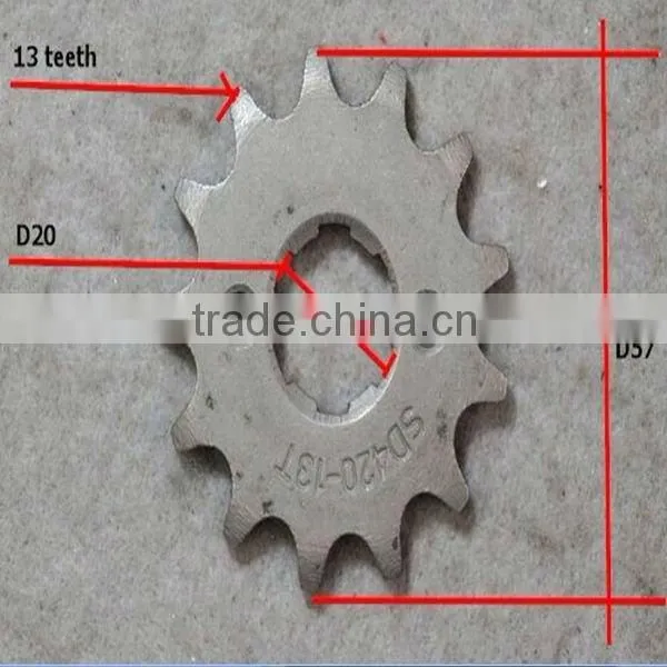 front sprocket 13 teeth 2 holes of 110cc ATV