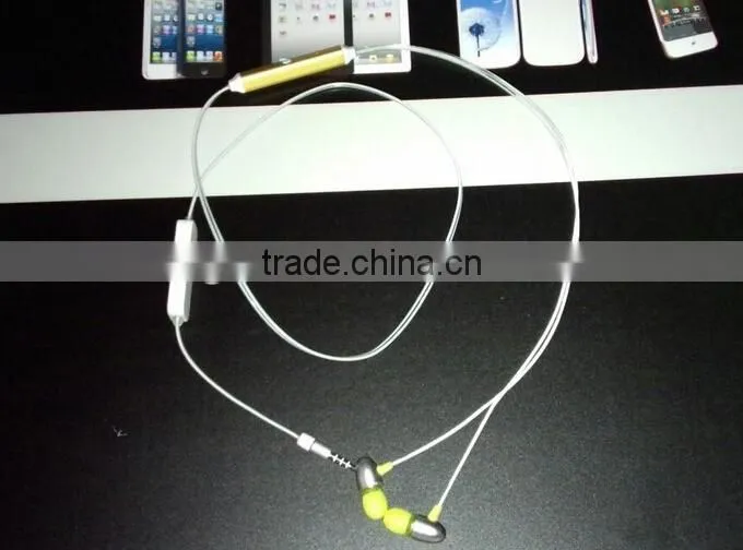 2015 Newest arrival shiny lighting LED earphone with microphone