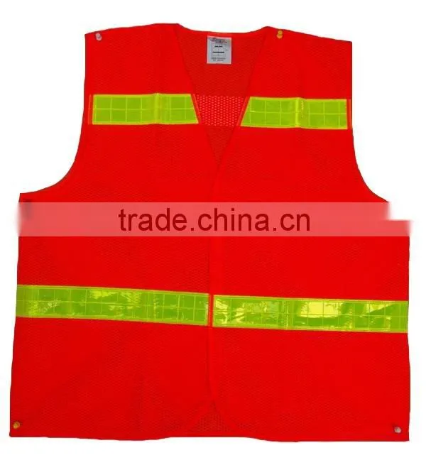 Personal Protective Safety Reflective Vest Flourescent Color High Visibility
