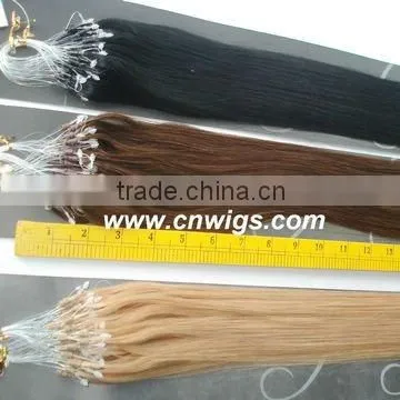 TOP quality remy human hair extensions easy loop micro ring
