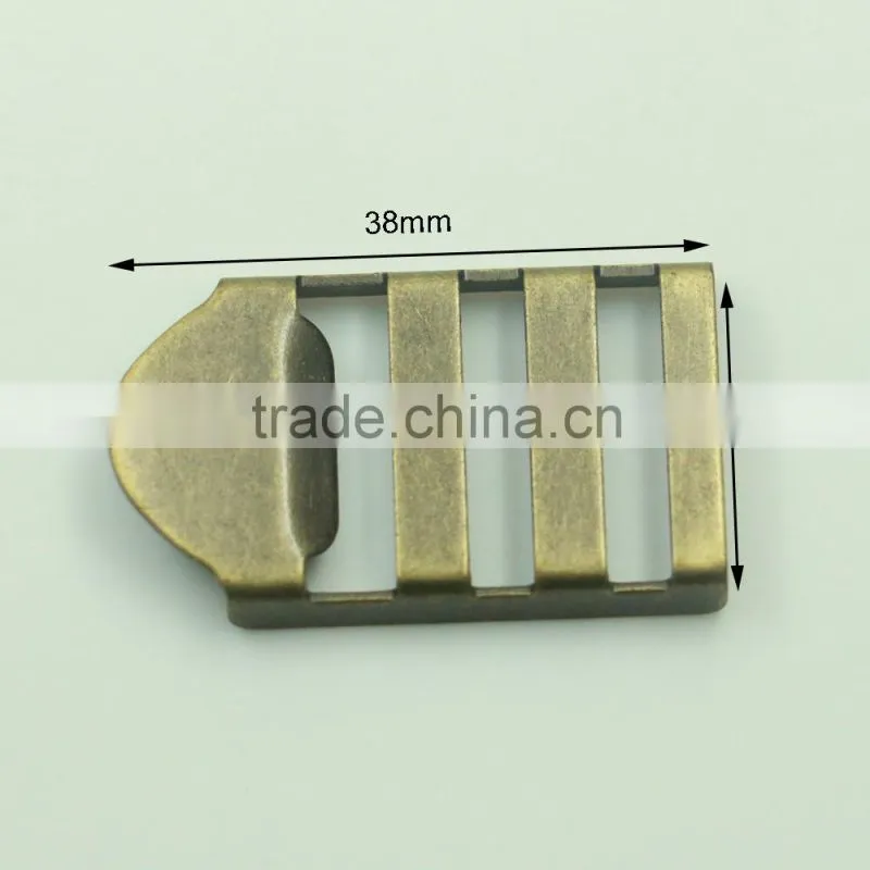 Eco-friendly metal iron 20mm antique ladder lock buckle for strap