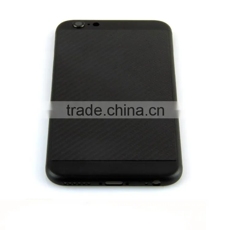for iphone 6s phone housing for iphone 6s gold logo carbon fiber cover