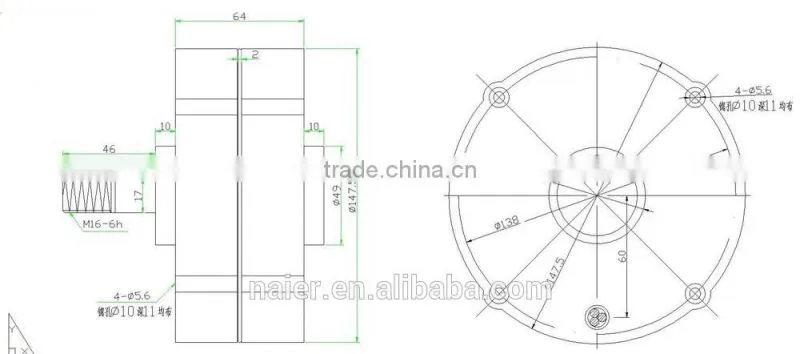 low RPM 100w 12/24v AC output generator with CE made in china