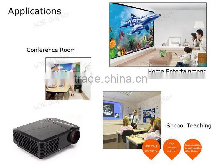 Built-in Wifi Android4.2 System 4200 Lumens For Home Cinema Theater Games Education Business Party Meeting With USB TV HDMI