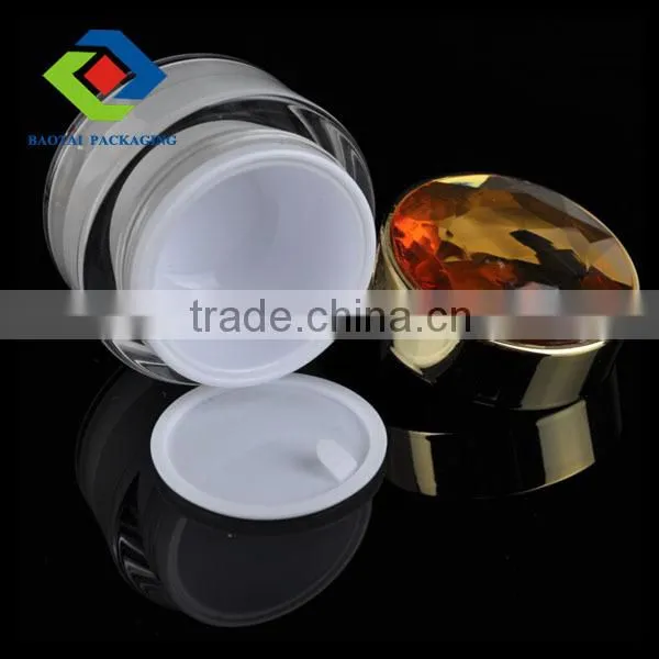 2014 new style design diamond shiny empty cosmetic jar series 15g 30g 50g