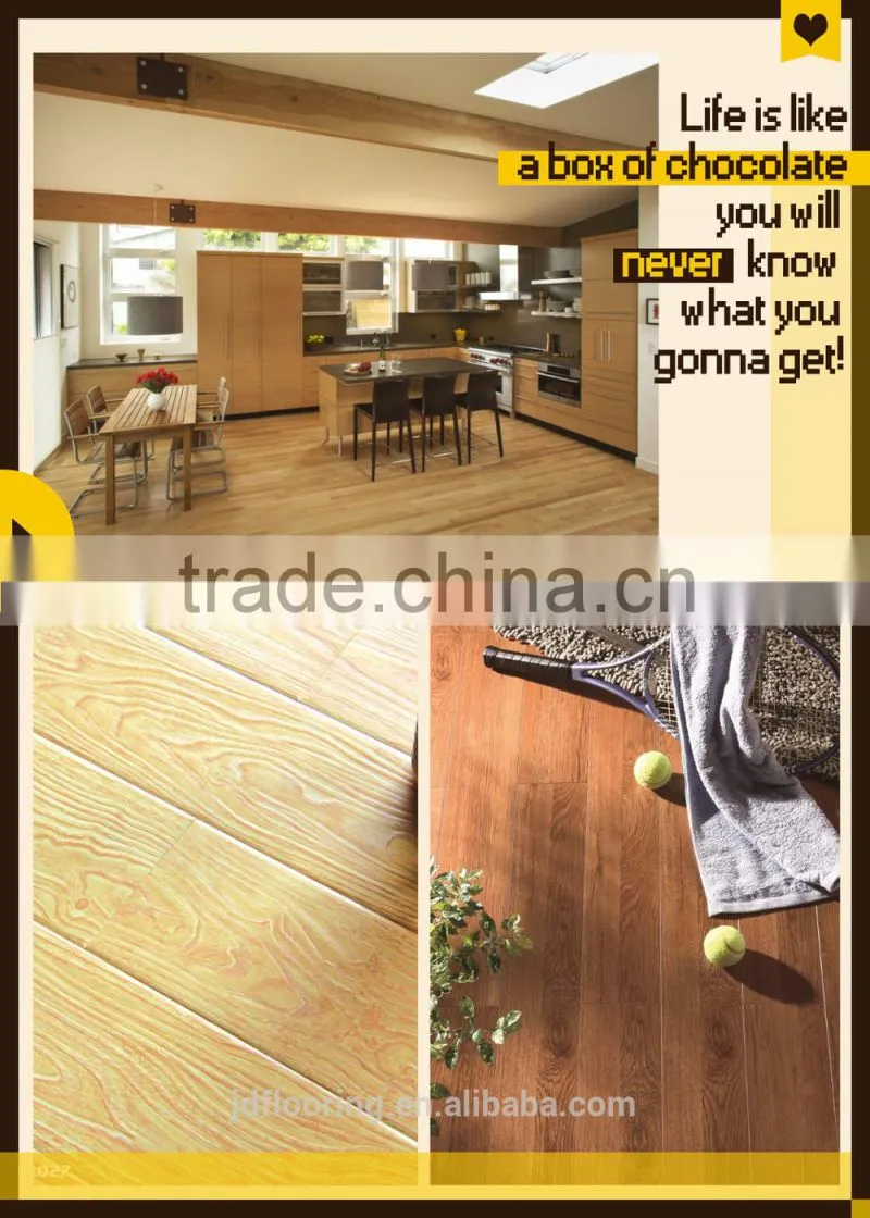 880kg/m3 middle embossed laminate flooring friendly eco in China