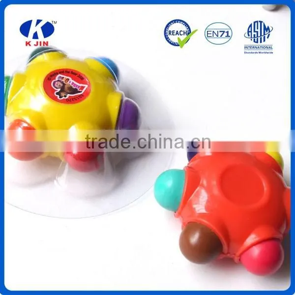 2016 Fashon design 3D shaped 6 colors crayon for school children with high quality