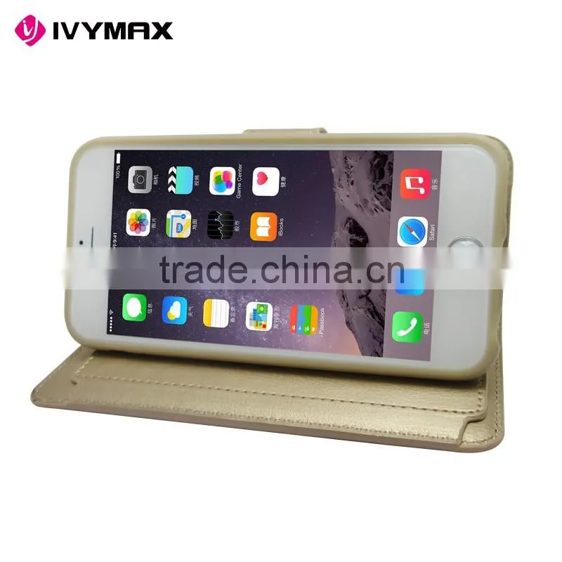 Hot Selling Mercury Golden Rich Diary Stand Wallet Leather Case with Credit Card Pockets Flip Cover For Iphone 6