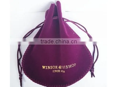 Custom Envelope Snap silk-screen velvet pouch flap jewelry gift pouch bags