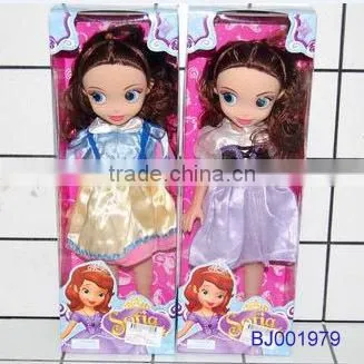 Cute fashion toy pretty purple princess plastic figure sofia girl doll