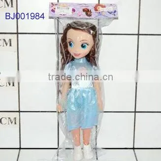 Cute fashion princess doll plastic musical little barbiee girl