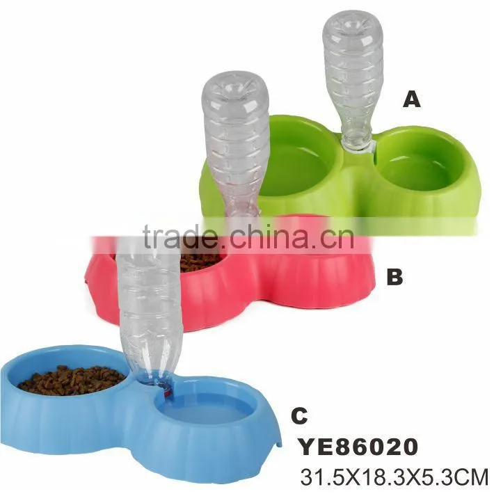 Water Capacity Control 2 Ways Use Non Toxic Plastic Dog Bowl