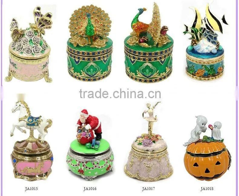 Mr Christmas Santa design wholesale metal music box carousel