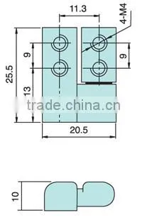 HL-203-4 industrial cabinet offset insert type hinges
