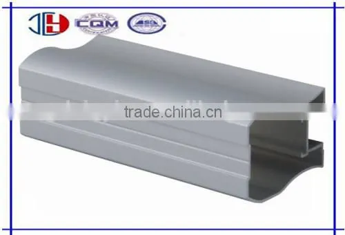 Lower horizontal aluminum extruded profile for wardrobe