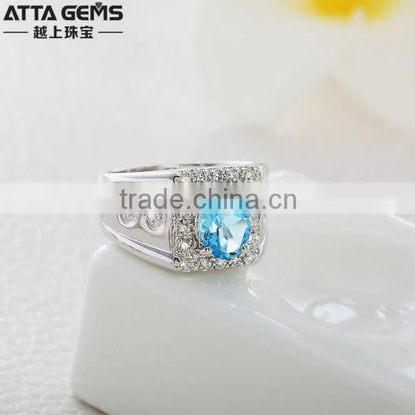 Charming style designs large oval gemstone ring