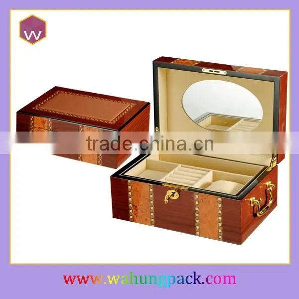 Elegant Wooden Packing Jewelry Box With Compartment & Unfinished Wood Jewelry Boxes Wholesale
