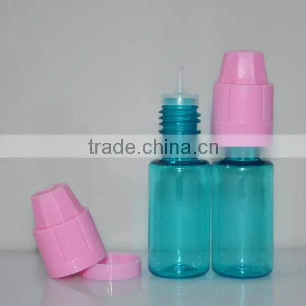 10ml pet bottle tamper childproof cap /10ml pet bottle light blue/ 10ml essential oil packaging