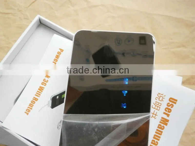 3G router with wifi media player and power bank 5200mA