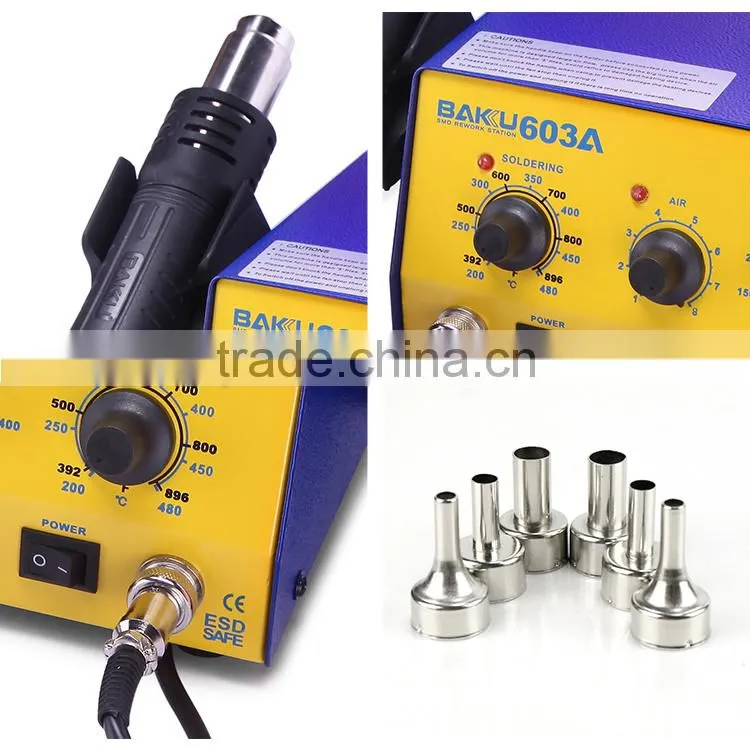 Hot Sale BAKU 3 in 1 Hot Air Rework Station with Gun, Soldering Iron, 500W (BK-603A Rework Soldering Station )
