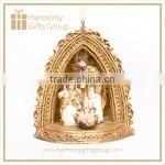Gold Three Kings Holding Treasure on Camel Resin Figure Home Decoration