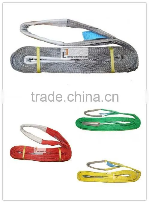 top quality polyester webbing /cargo sling/webbing belt lifting tools 4T grey