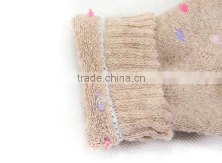 Cute flower printing Wool socks female socks thick warm thick winter socks for women