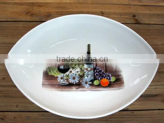 Kitchenware Type Oval Ceramic Dinner Serving Plate