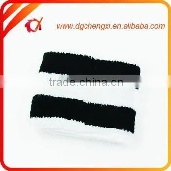 zebra stripe sports cotton wristband &sweatband