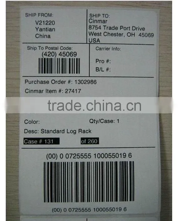 the gloss lamination laser sticker shipping label store