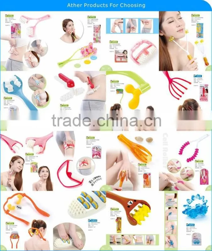 Two ball face relax massager, plasitc handheld facial roller massager