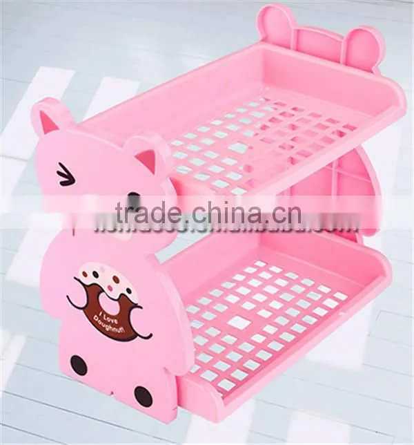 Cartoon Modeling Double-deck Storage Rack Shelves