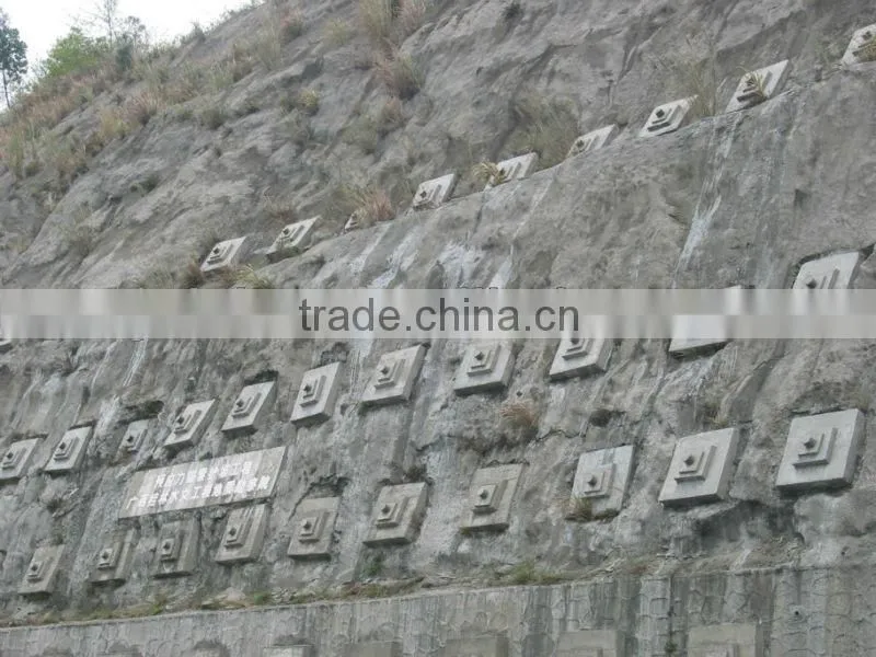 prestressed metal and building matching part of ground anchorage
