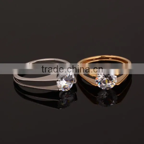 Crystal Diamond Couple Rings