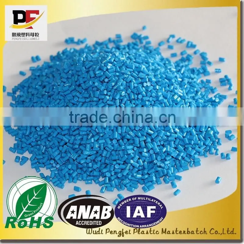 Light Blue MASTERBATCH, PP/PE Color masterbatch manufacturer, Professional supplier, High covering, disperse evenly