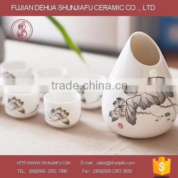 Korea-Style Ceramic Wine Set, Drinking Bottle