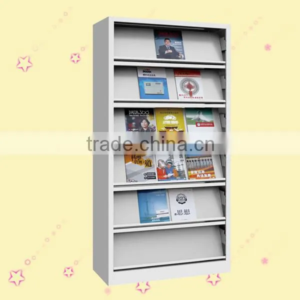 Modular Metal Bookcase Book Magazine Shelf /magazine rack wrought iron For Student