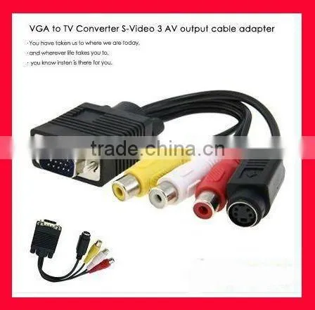 1080P High quality s-video to vga cable with two ferrites