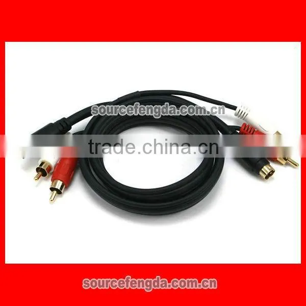 high quality A/V cable Gold plated / S-Video RCA cable