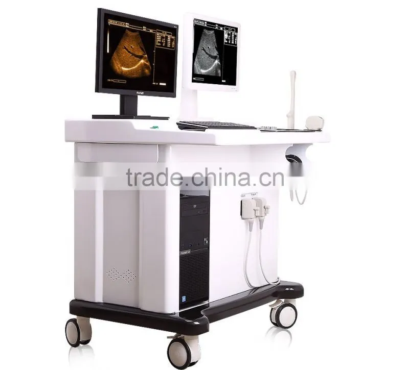 Portable Digital 15" LCD Trolley Ultrasound Scanner price with Workstation