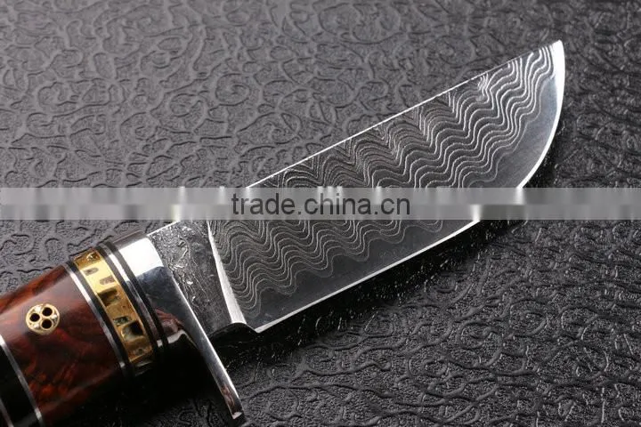 OEM Damascus blade handmade small hunting knife