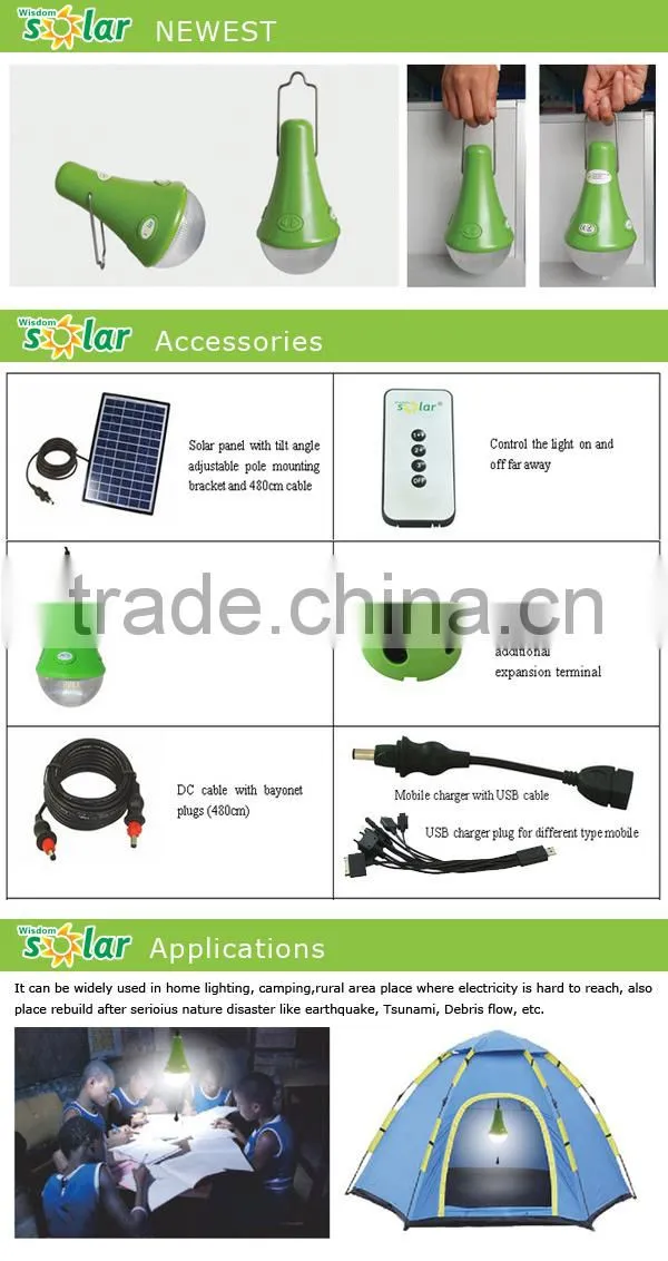 Solar LED home light camping light led emergency light