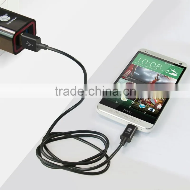 quick charging pure copper wire sync micro usb cable black for Android digital devices