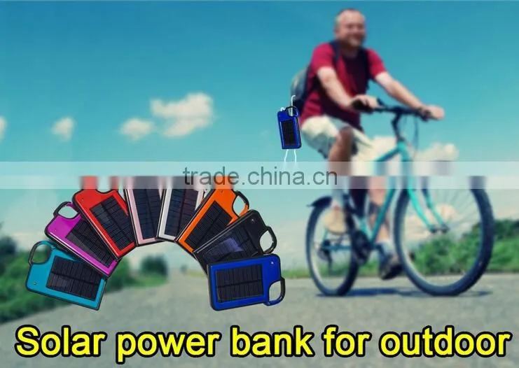 Solar Mobile Charger with Keychain and solar panel